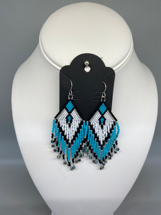 Hubei Turquoise Fringe Earrings