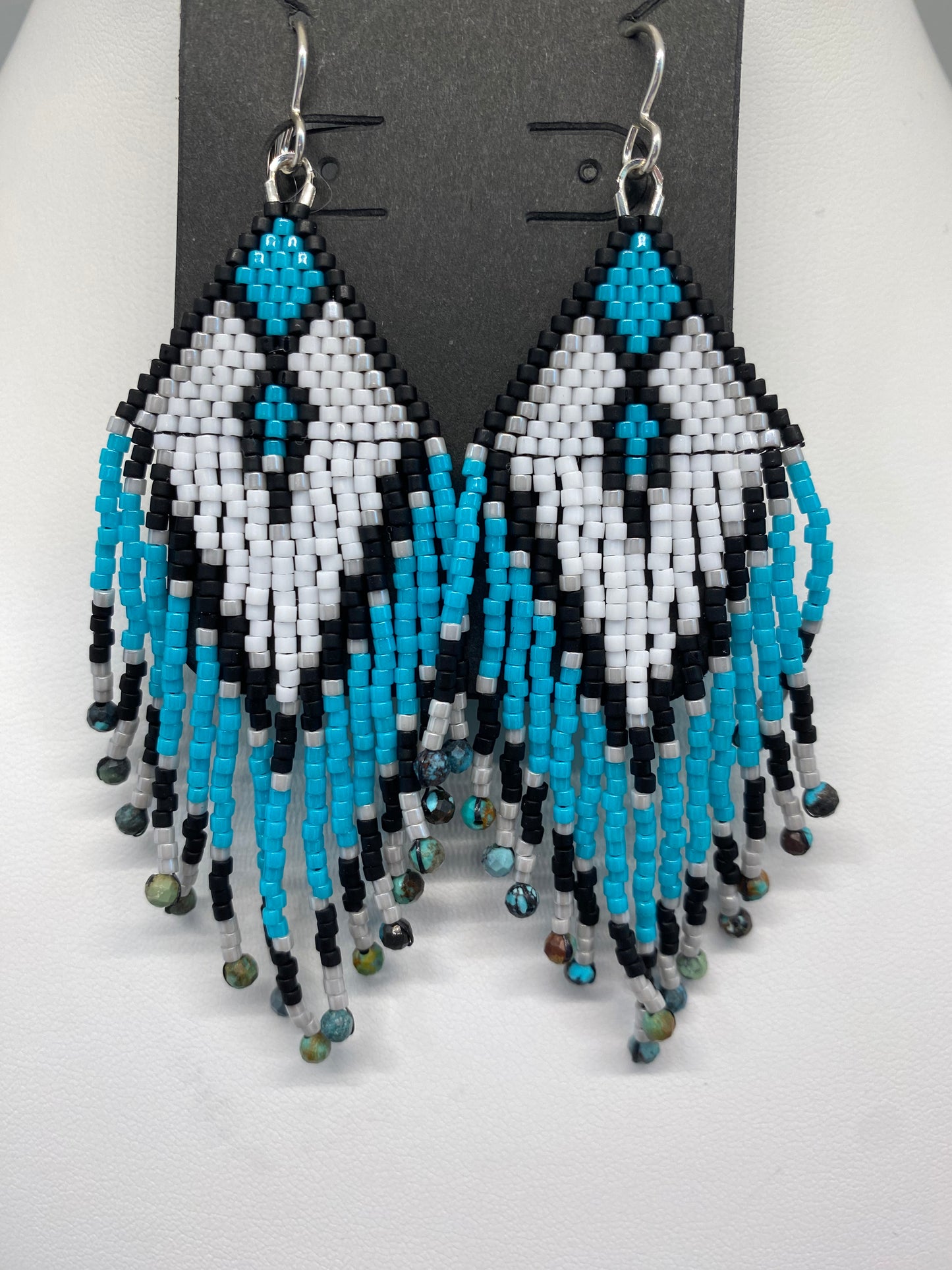 Hubei Turquoise Fringe Earrings